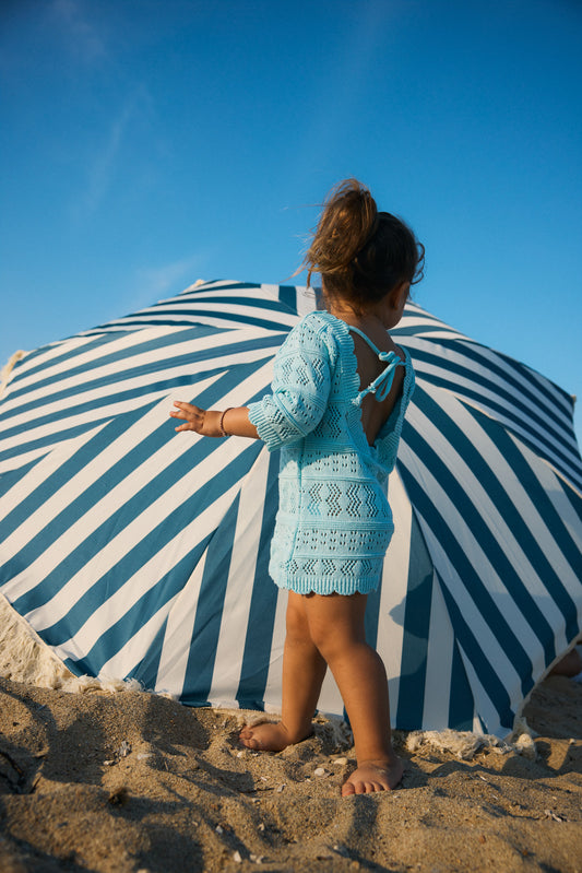 AMMOS 'OPEN BACK' DRESS | misty azure