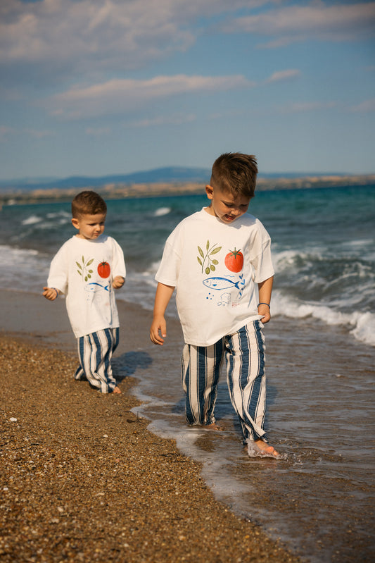 RIVIERA PANTS | navy stripe