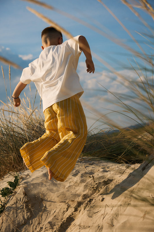 RIVIERA PANTS | mustard stripe