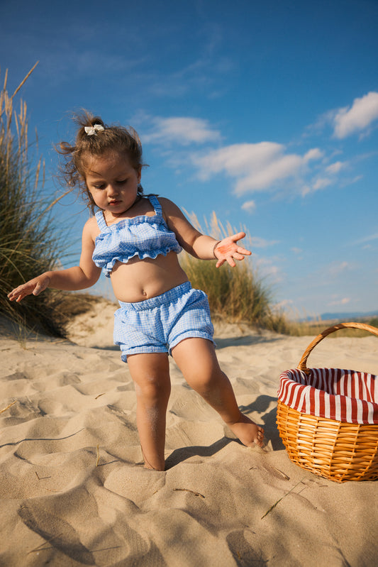 LOULOU BLOOMERS | blue floral gingham