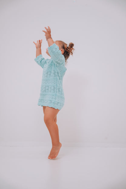 AMMOS 'OPEN BACK' DRESS | misty azure