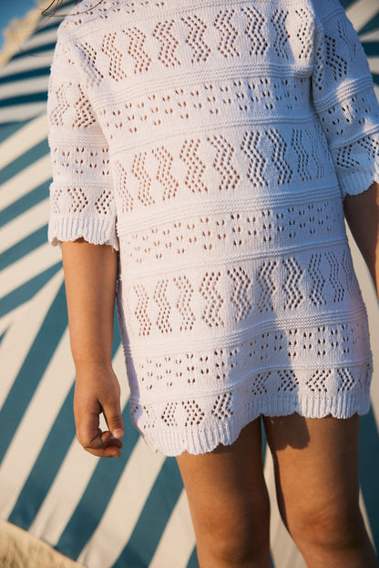 AMMOS 'OPEN BACK' DRESS | white