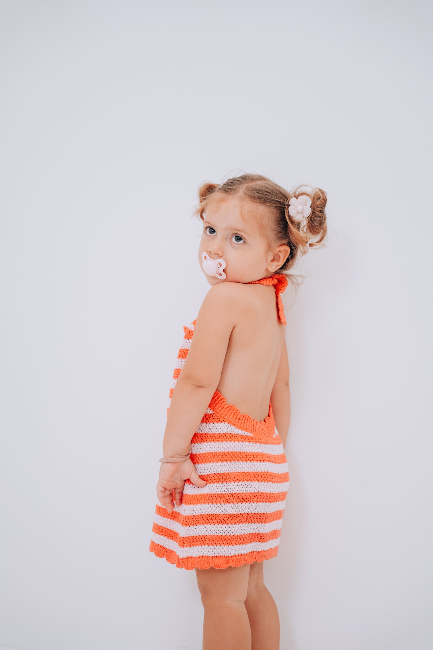 THEROS HALTER DRESS | watermelon stripe