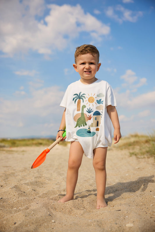 DINO IN CYCLADES OVERALL | ecru