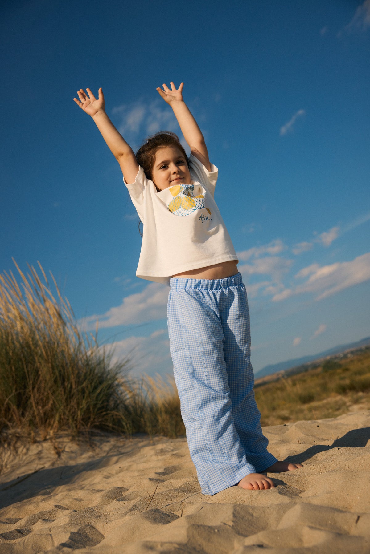 CHERIE VICHY PANTS | blue floral gingham