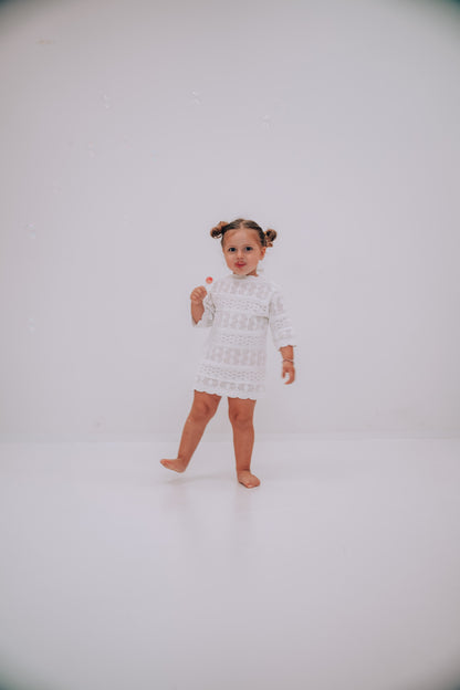AMMOS 'OPEN BACK' DRESS | white