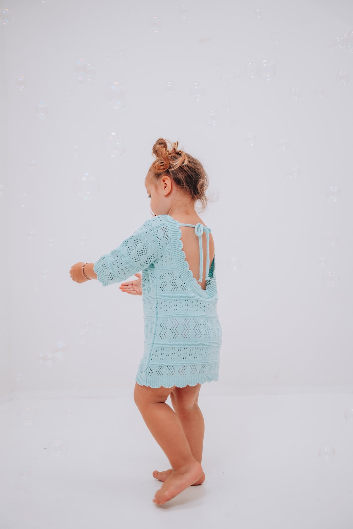AMMOS 'OPEN BACK' DRESS | misty azure