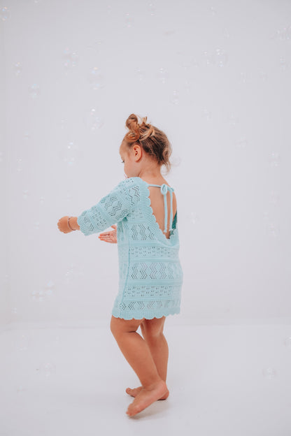 AMMOS 'OPEN BACK' DRESS | misty azure