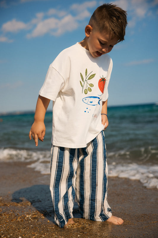 RIVIERA PANTS | navy stripe
