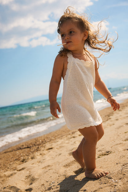 THEROS HALTER DRESS | ecru
