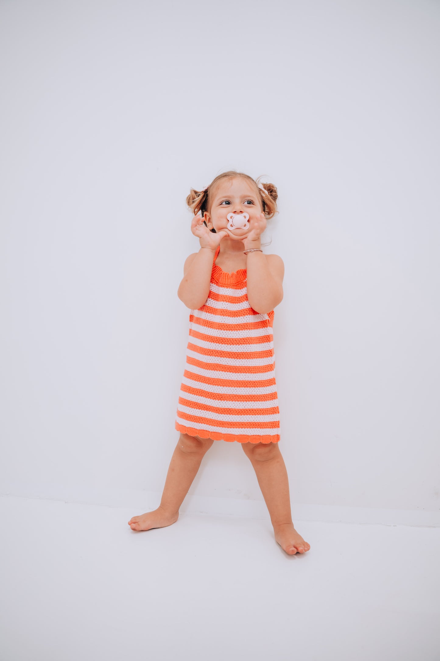 THEROS HALTER DRESS | watermelon stripe