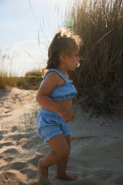 LOULOU BLOOMERS | blue floral gingham
