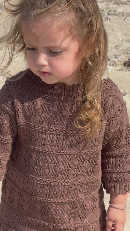 AMMOS 'OPEN BACK' DRESS | warm brown