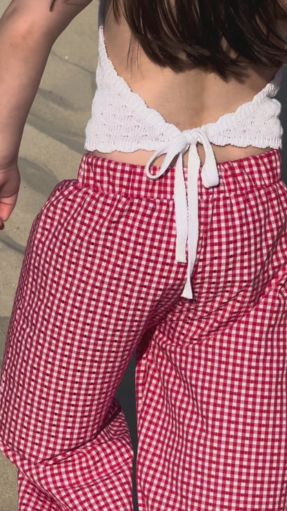 CHERIE VICHY PANTS | red gingham